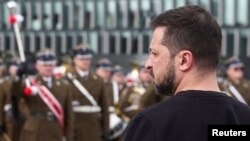 უკრაინის პრეზიდენტი, ვოლოდიმირ ზელენსკი პოლონეთში ოფიციალური ვიზიტისას. 5 აპრილი, 2023.