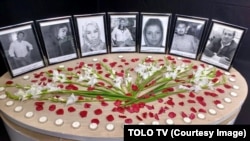 تصاویر کارمندان تلویزیون طلوع که در نتیجه حملۀ طالبان کشته شدند.