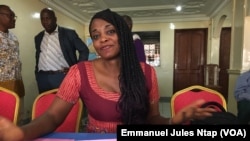 L’universitaire camerounaise à Yaoundé, le 12 mars 2019. (VOA/Emmanuel Jules Ntap)