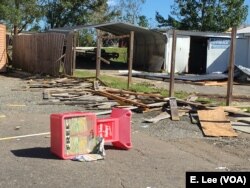 Marianna, Florida, is 90 kilometers from where Hurricane Michael made landfall, but it still suffered damage.