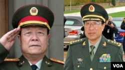 རྒྱ་ནག་གི་དབུས་དམག་དོན་གཙོ་འཛིན་གཞོན་པ་གོ་པོ་ཤུང་དང་ཤུའི་ཚེ་ཧུག་