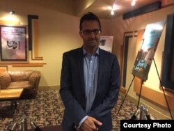 Theodore Christov, 41, is a Georgetown University history professor. (Nem Sopheakpanha/ VOA Khmer)