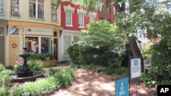 FILE - This June 8, 2016 photo shows Riverby Books, a small independent bookstore located in the Capitol Hill neighborhood of Washington D.C.