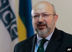 FILE - OSCE Secretary General Lamberto Zannier fears the possibility of another spike of violence in eastern Ukraine.