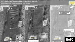 Порівняльні знімки російської військової бази