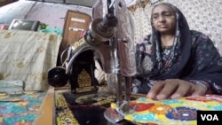 Tahira Bibi is a grandmother who never got the chance to attend school. She says watching her grandchildren inspired her to get involved herself in the Street to School program. (VOA)
