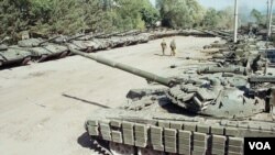 საქართველოს არმიის მძიმე ტექნიკა, რომელიც მტერს ხელში ჩაუვარდა, ოკუპირებული ცხინვალი, 2008 წლის აგვისტო