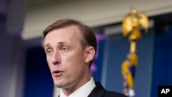  In this Aug. 23, 2021, file photo White House national security adviser Jake Sullivan speaks during the daily briefing at the White House in Washington. 