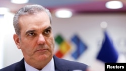 FILE PHOTO: Dominican Republic President Luis Abinader at an EU-CELAC summit in Brussels