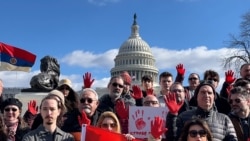 Protest podrške studentima Srbije u Vašingtonu