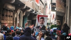 Wafuasi wa Rais Mohamed Morsi aliyeondoshwa madarakani nchini Misri.