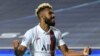 Eric Maxim Choupo-Moting du PSG célèbre son but contre l'Atalanta Bergame, Portugal, le 12 août 2020. 