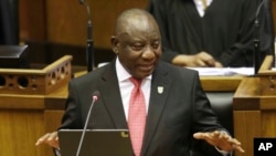 Rais wa Afrika Kusini Cyril Ramaphosa 