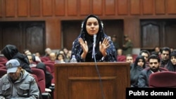 ڕیحانه‌ جه‌باری له‌ کاتی دادگایی کردن له‌ 15ی دێسامبری 2008ی زاینی