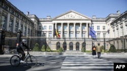 位於布魯塞爾的比利時聯邦議會(2020年4月5日)