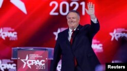前国务卿蓬佩奥2月27日出席美国保守派政治行动大会并发表讲话 （路透社）