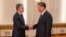 U.S. Secretary of State Antony Blinken meets with Chinese President Xi Jinping at the Great Hall of the People, in Beijing, China, April 26, 2024. (Mark Schiefelbein/ REUTERS)