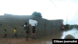Bairro Aníbal Rocha, Calemba 2, inundado depois das chuvas (Foto de Arquivo)