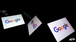 (FILE) This file image taken on February 18, 2019 shows the U.S. multinational technology and Internet-related services company Google logo displayed on a tablet in Paris, France. (AFP) 