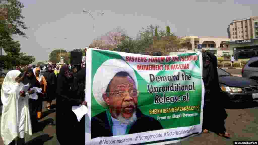 ABUJA: Mata 'yan Shi'a sun yi zanga zanga domin a sako shugabansu, Shaikh Ibrahim El-zakzaky, Disemba 13, 2017