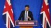 Le Premier ministre britannique Rishi Sunak lors d'une conférence de presse, le 7 décembre 2023.