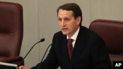 سەرۆکی دەزگای هەواڵگری ڕووسیا سێرگێی ناریشکین