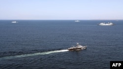 2024년 3월 12일 이란, 러시아, 중국이 오만 만에서 실시한 "해상 안보 벨트 2024" 합동 해군 훈련 모습. (자료화면)