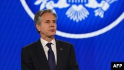 Держсекретар США Ентоні Блінкен виступає під час конференції RSA у Сан-Франциско, штат Каліфорнія, 6 травня 2024 року. Фото AFP
