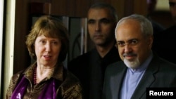 Катрін Ештон і міністр закордонних справ Ірану Джавад Заріф 