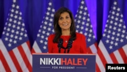 Nikki Haley anuncia abandono da corrida à Casa Branca, Charleston, Carolina do Sul, Estados Unidos, 6 marco 2024