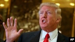 Rais mteule wa Marekani, Donald Trump. Januari 13, 2017.