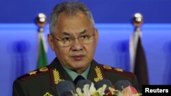 Російський міністр оборони Шойґу у виступі на форумі у Пекіні заявляв, що Москва хоче переговорів про «співіснування» з Заходом, але закидав супротивникам домагання «стратегічної поразки Росії»