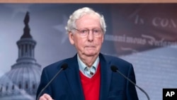Lider manjine u Senatu Mitch McConnell, republikanac iz Kentuckyja, govori tokom konferencije za novinare o izborima na Kapitolu u Washingtonu, 6. novembra 2024. godine.