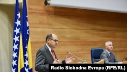 Bosnia and Herzegovina, Sarajevo, High Representative to Bosnia Christian Schmidt speaks in the Parliament of Bosnia on October 28th session, October 28, 2021