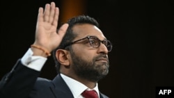 FILE - Kash Patel, U.S. President Donald Trump's choice to be director of the FBI, is sworn in during a Senate Judiciary Committee in Washington on his nomination to lead the FBI, Jan. 30, 2025. The Senate voted 51-49 to confirm Patel on Thursday.