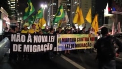 São Paulo: Grupo contrário à Lei de Migração faz novo protesto
