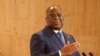 Le président de la République démocratique du Congo, Felix Tshisekedi, lors d'une conférence de presse à l'issue du Sommet sur le financement des économies africaines, à Paris, le 18 mai 2021.