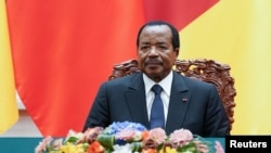 FILE - Cameroon President Paul Biya, March 22, 2018. 