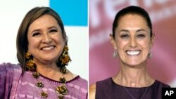 ARCHIVO - Esta combinación de dos fotografías de archivo muestra a las candidatas presidenciales de México, Xóchitl Gálvez, a la izquierda, y a la derecha, Claudia Sheinbaum. 