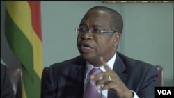 Mthuli Ncube, Zimbabwe's finance minister, Nov. 28, 2019. (Columbus Mavhunga/VOA)
