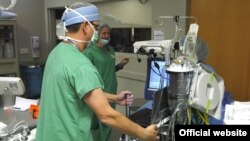 An ECMO machine is prepared in a cath lab at The Ohio State University Wexner Medical Center. It allows a cardiac arrest patient’s heart to rest while doctors work to find the problem and restore normal heart rhythm.