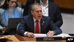 FILE - Duta Besar Israel untuk PBB Gilad Erdan berbicara dalam pertemuan Dewan Keamanan PBB mengenai situasi di Timur Tengah, termasuk masalah Palestina, di markas besar PBB di New York City, 18 April 2024.