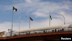 El puente internacional Lerdo Stanton, por donde pasan desde Texas a México los inmigrantes indocumentados que son deportados desde Estados Unidos, fotografiado el 5 de abril de 2021.