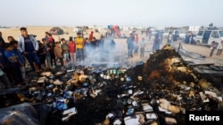 Sansanin da Isra'ila ta kona a Rafah