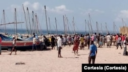 Deslocados de guerra chegam a Pemba, Cabo Delgado, Moçambique