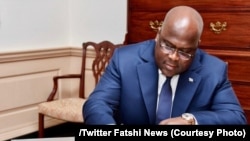 Rais Felix Tshisekedi akiwa Kinshasa. (Photo ya le 15 aout 2019/Twitter Fatshi News)