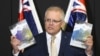 PM Australia Scott Morrison dalam peluncuran Pembaruan Strategis Pertahanan 2020 di Canberra, Australia, Rabu, 1 Juli 2020. 