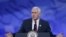 Wapres AS, Mike Pence menyampaikan sambutan pada Konferensi Aksi Politik Konservatif (CPAC) di National Harbor, Maryland, 23 Februari 2017. (AP Photo/Susan Walsh)