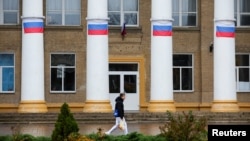 Ruskje zastave u Melitopoljui