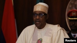 Shugaban Najeriya Muhammadu Buhari Yake Magana Yayin Kaddamar Da Sabbin Naira